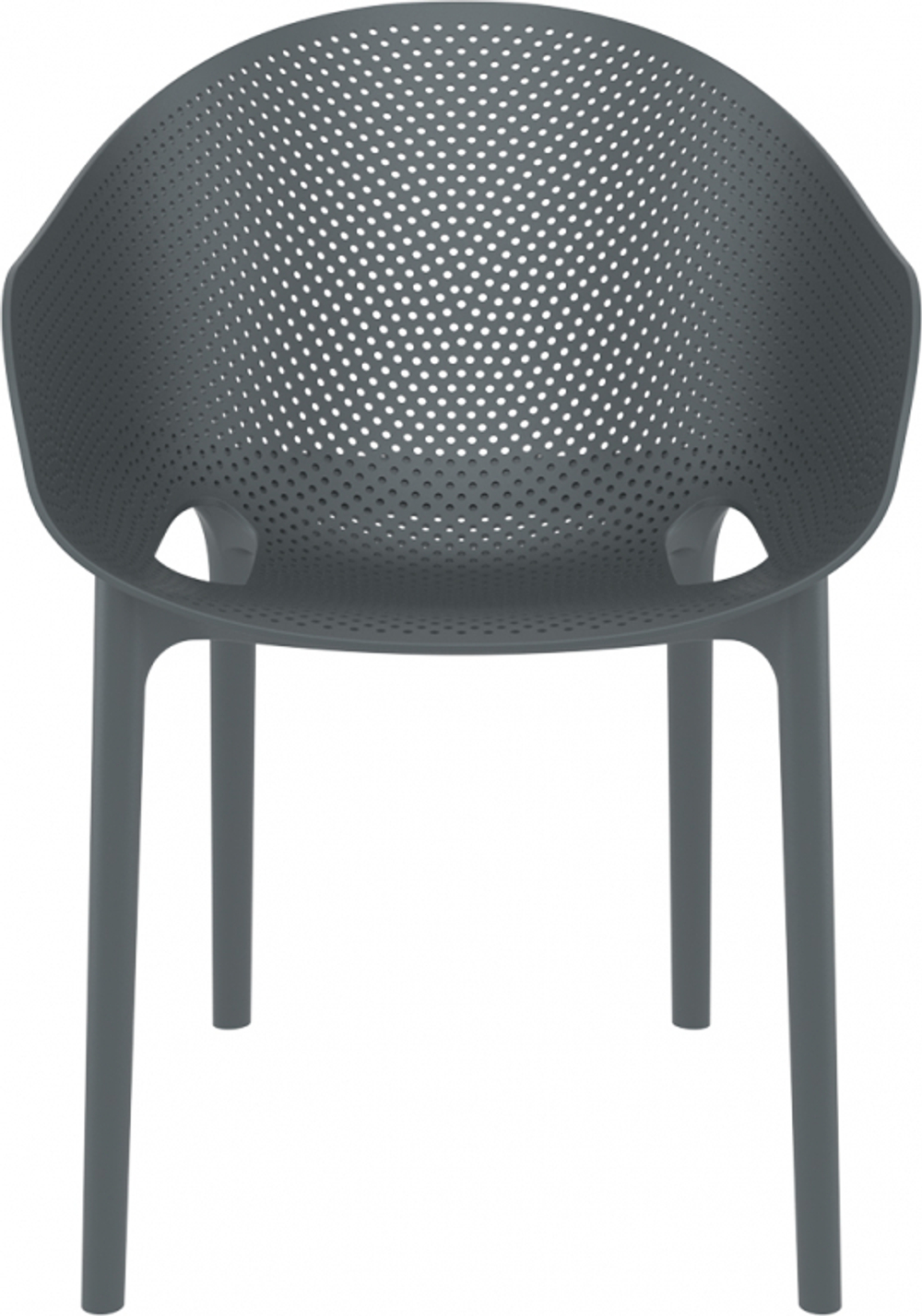 Кресло пластиковое Siesta Contract Sky Pro, темно-серый