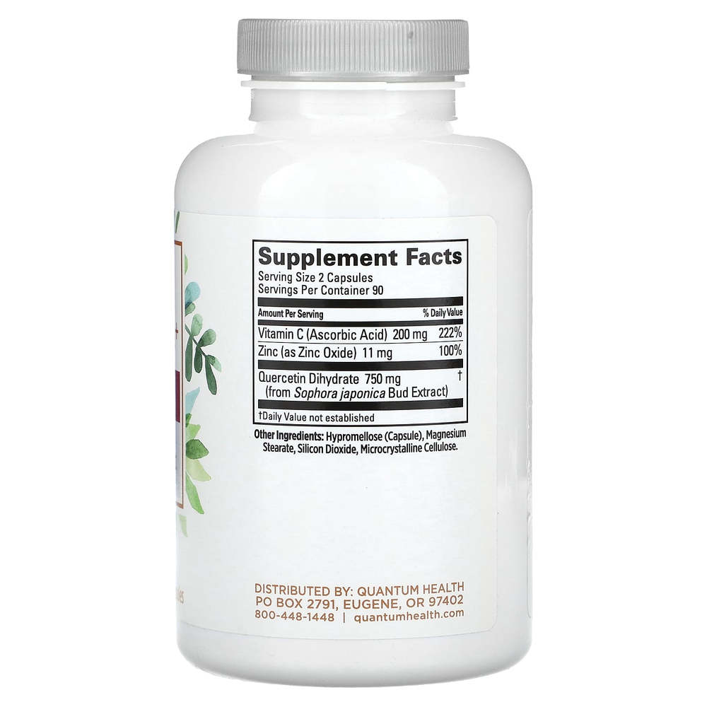 Quantum Health, Супер кверцетин +, 180 капсул