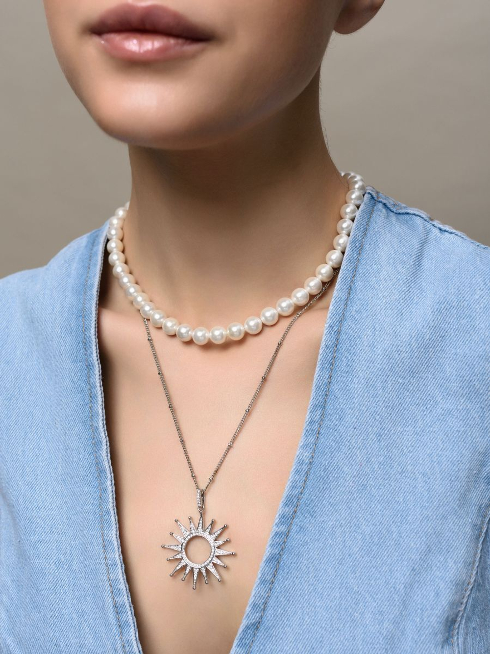 Колье "Sun" Silver