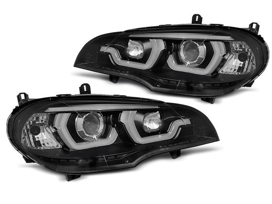 Фары передние black u-led bar hid для BMW X5 E70