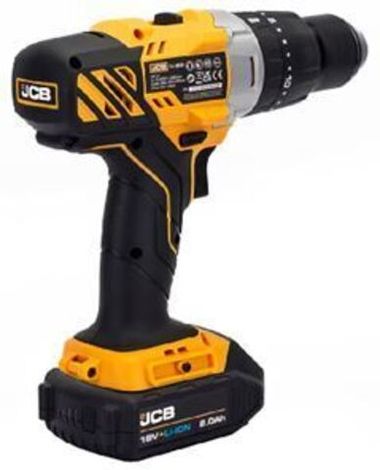 Дрель-шуруповерт аккумуляторная (JCB-18CD-B-E) 18V, max 45Nm в комплекте с зарядным устройством (JCB-18VFC-E) 2.4A и батареей аккум(JCB-20LI-E) 2.0AH JCB JCB-18CD-2XB-E
