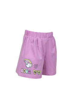 02-104-3 Комплект для девочки (фуфайка и шорты) Luneva.