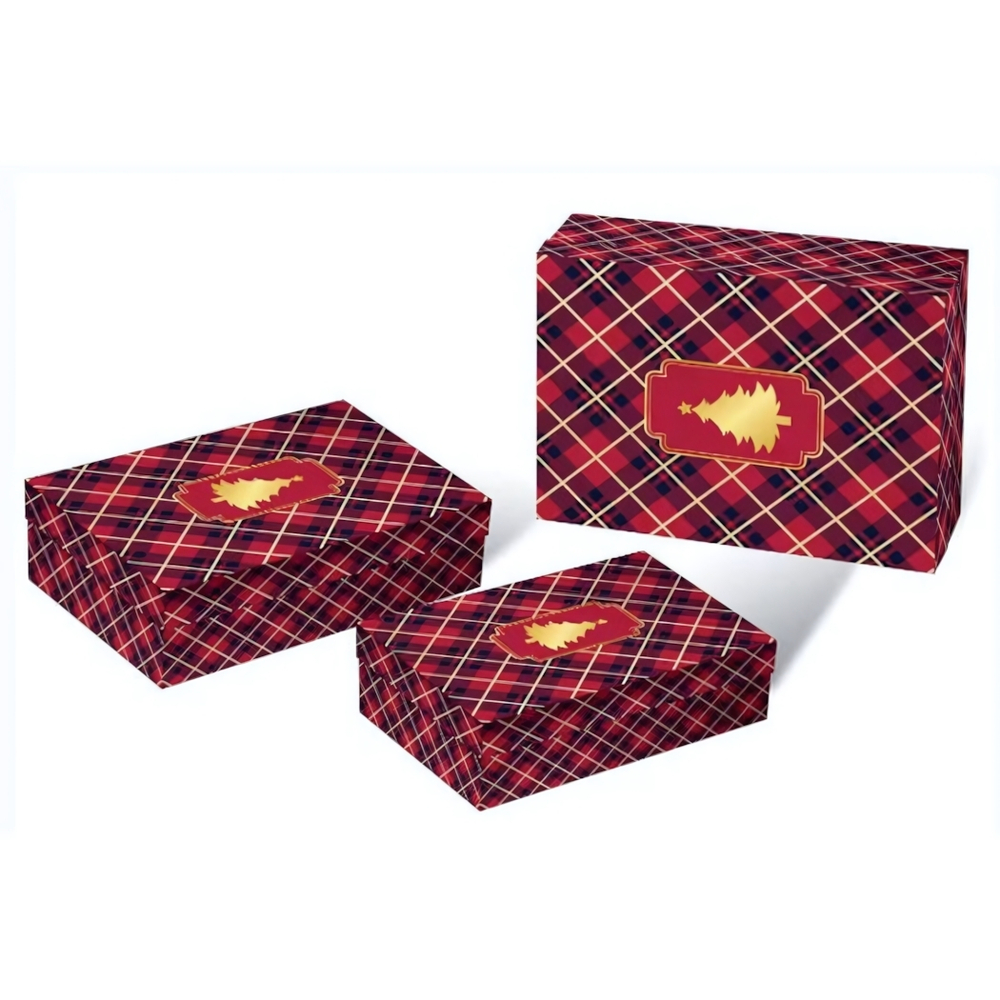 Коробка подарочная «Шотладская елка» 33*23.5*9 см