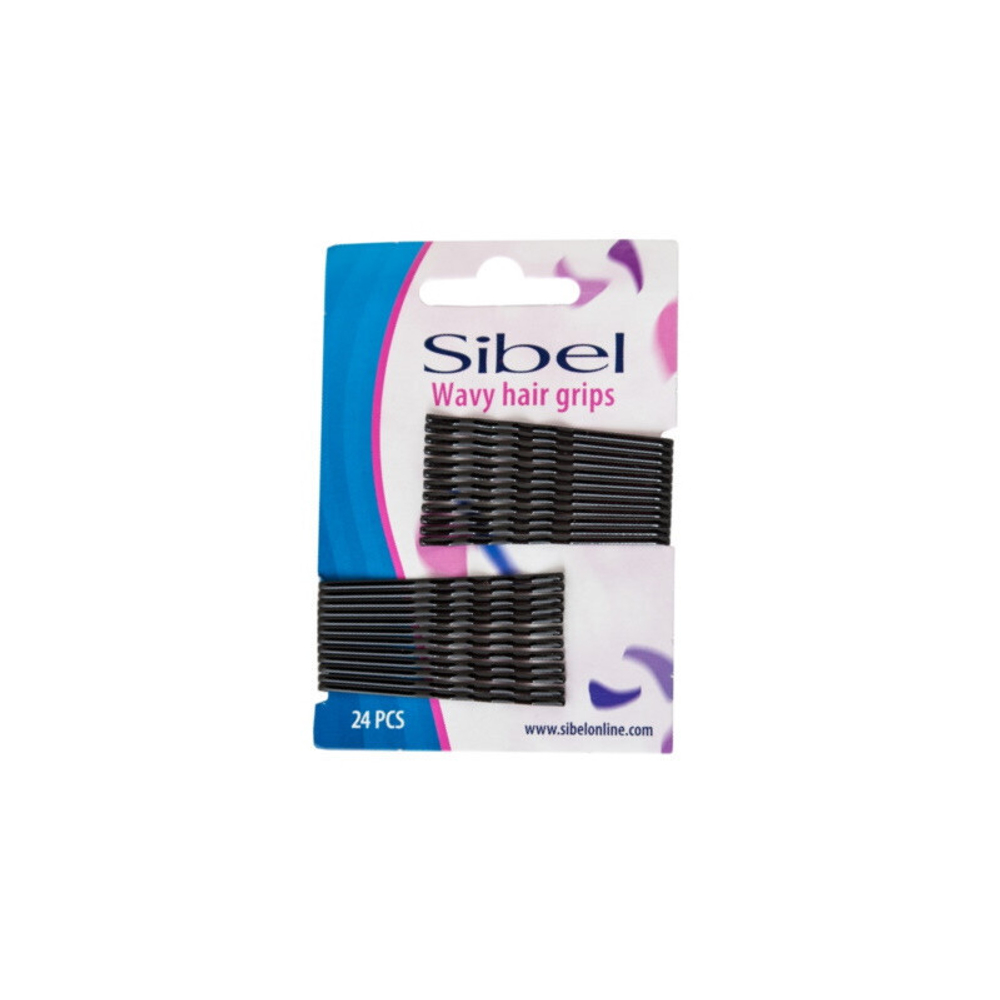Невидимки Sibel 940005002, чёрные, 50 мм (24 шт)