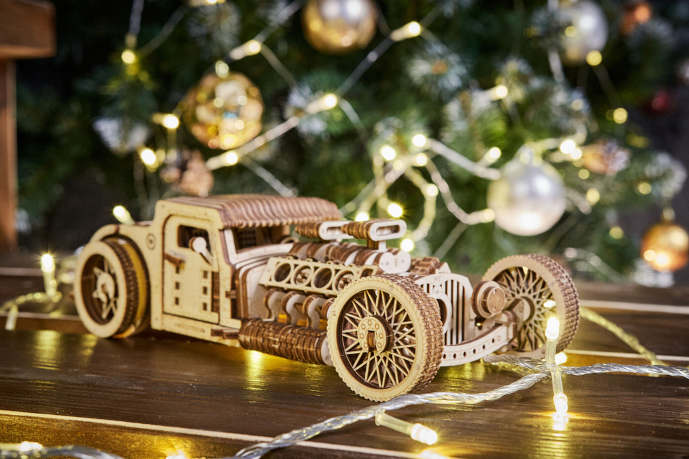 Механический 3D-пазл из дерева Wood Trick Хот Род