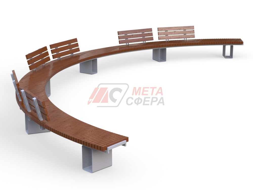 Скамейка Лирон радиусная