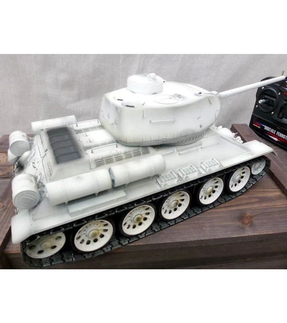 Р/У танк Taigen 1/16 T34-85 (СССР) (для ИК танкового боя) V3 2.4G (зимний)