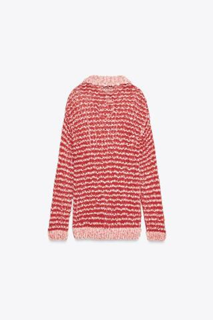 ZARA ТРИКОТАЖНЫЙ СВИТЕР ПОЛО, КРАСНЫЙ