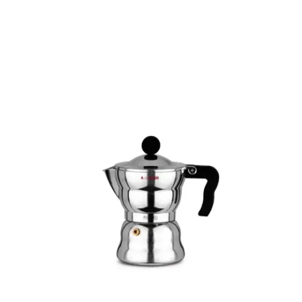 Alessi - Алюминиевая Турка кофеварка  высокого давления Moka Alessi на 3 чашки. / артикул   AAM33/3  / GTIN 8003299966745
