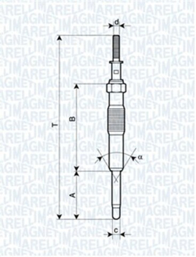 MAGNETI MARELLI - 062900034304-MAN - Glow Plug