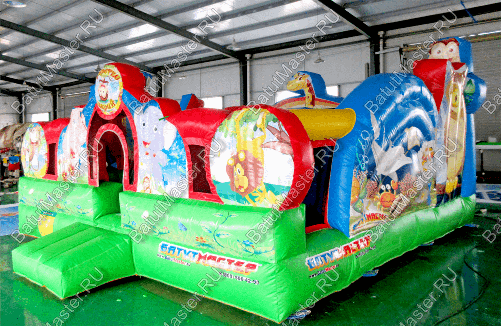 Коммерческий надувной батут "Царство зверей 2" 5*5*3,5 м