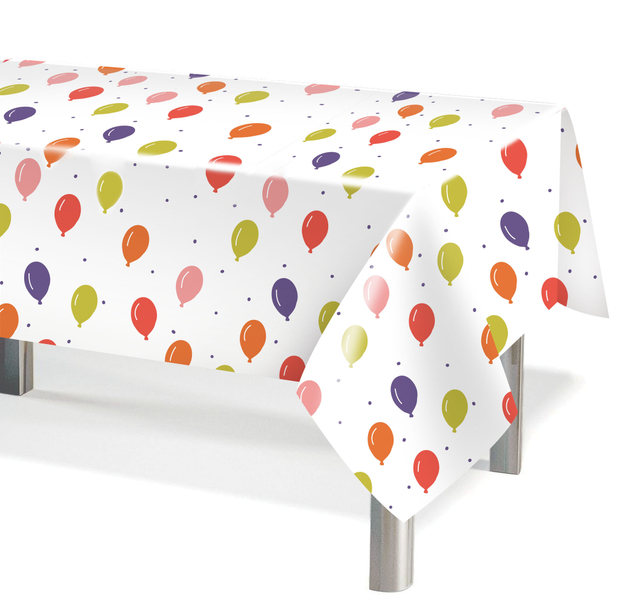 Скатерть одноразовая, Шарики, Разноцветный, 120*180 см
