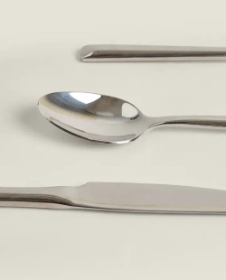 ZARA HOME НАБОР СТОЛОВЫХ ПРИБОРОВ ИЗ КОВАНОЙ СТАЛИ ( 4 ПРЕДМЕТА), СТАЛЬНОЙ