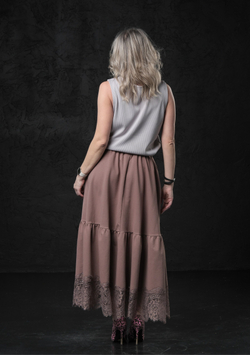 Эдвардианская юбка  с кружевом /несквик