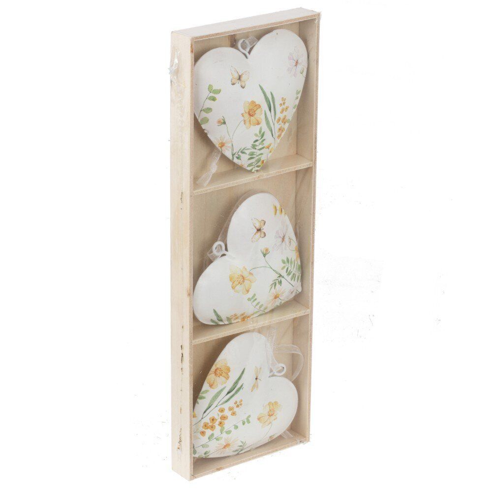 GAEM Набор из 3-х изделий декоративных подвесных "Сердце" (6,5*1*6,5), L21 W1,5 H7 см