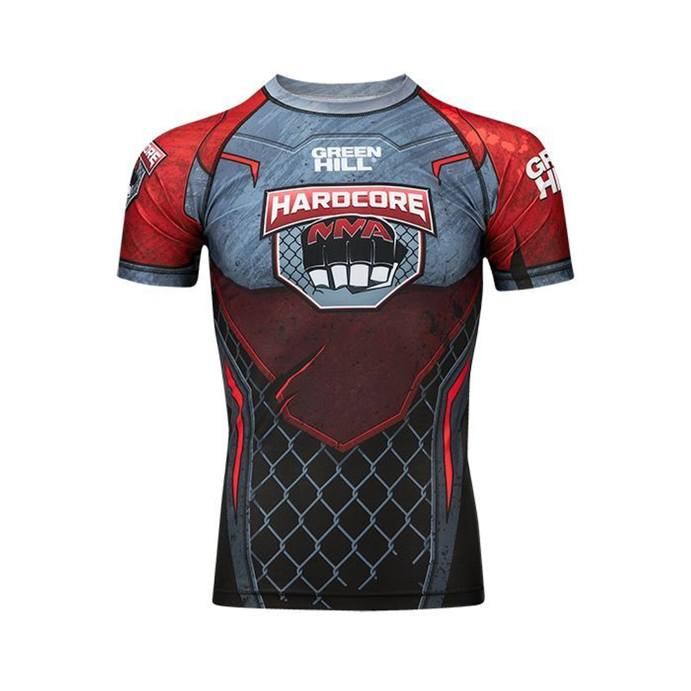 RGI-10569 Рашгард RASH GUARD HARDCORE черно-красный