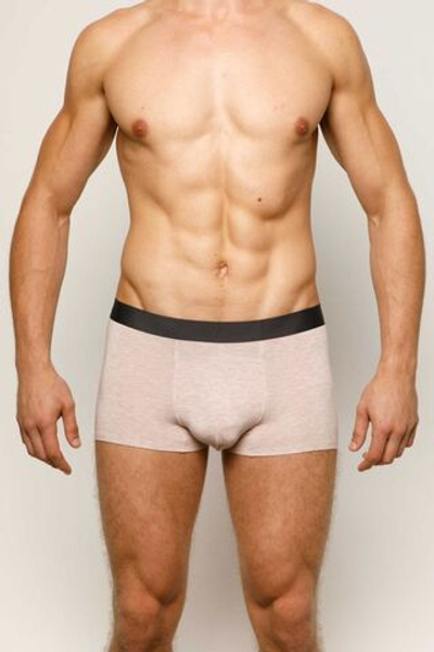 Классические боксеры из меланжевого полотна (Размер: L) (Цвет: светло-серый)