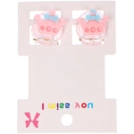 Заколки – крабы детские для волос 2шт на блистере «МАРЦИПАН», Корона, 1,2см