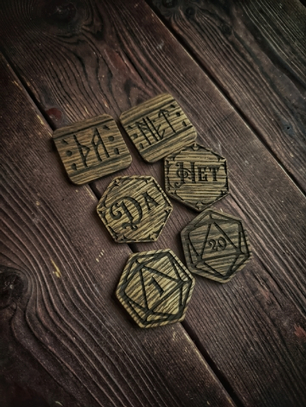 Жетоны  D2. Двусторонняя монета