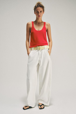 ZARA БРЮКИ BARREL, ЭКРЮ