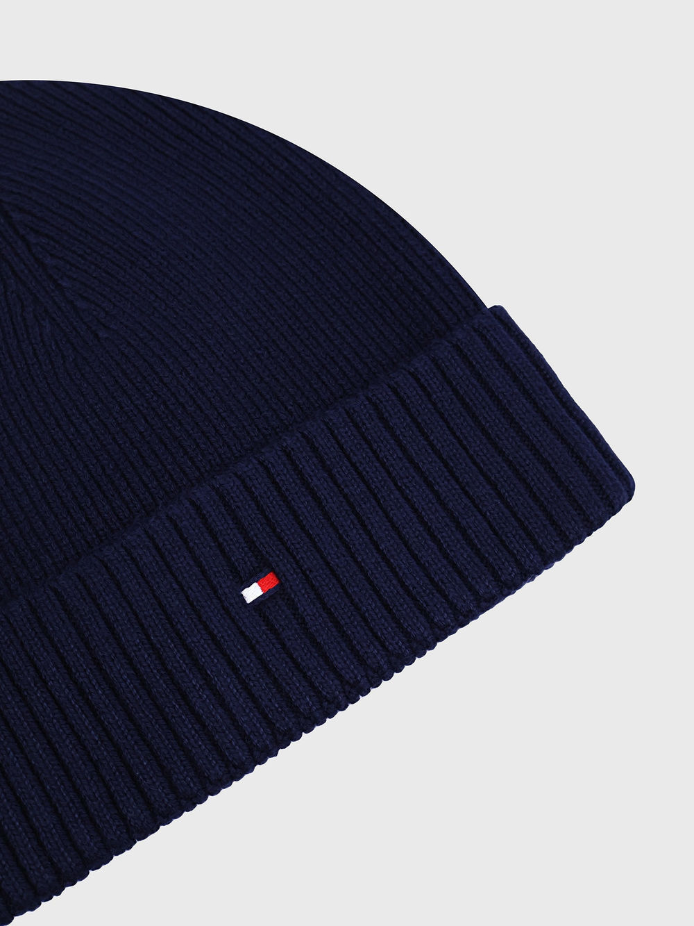 Шапка Tommy Hilfiger Cotton-Cashmere Blend Space Blue
