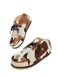 Ботинки из меха пони "Cow style"