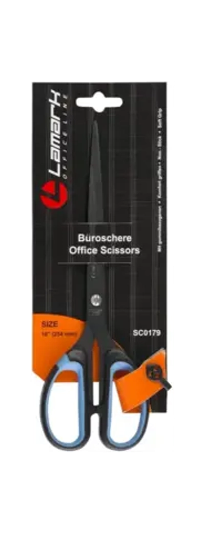 Ножницы 25,4 см с покрытием non-stick лезвий, пластиковые ручки с мягкими вставками, Lamark SC0179