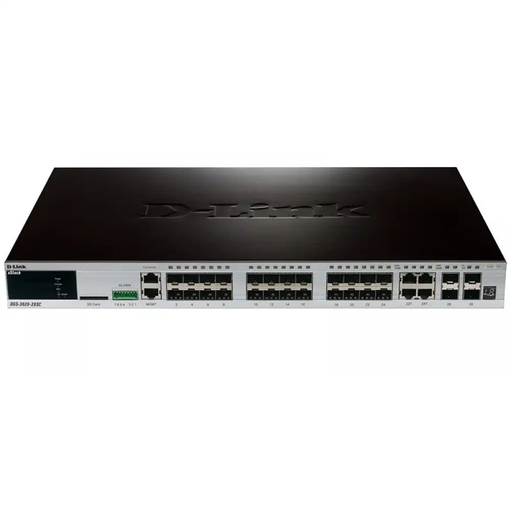 Коммутатор D-Link DGS-3620-28SC/B1AEI управляемый, 4x10/100/1000BASE-T/Mini GBIC (SFP)