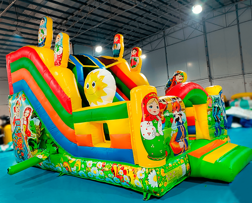 Надувной батут-горка «Славянский», 6x4x4.5 м