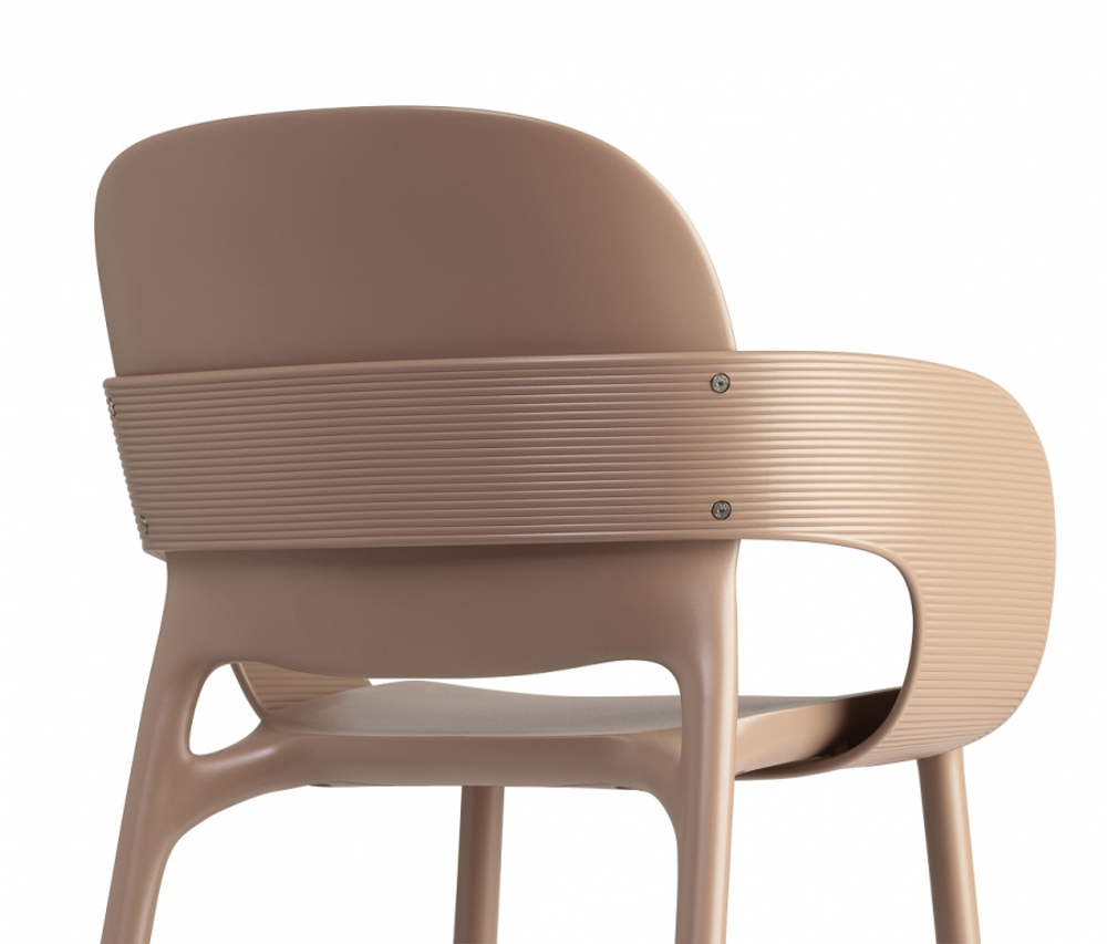 Кресло пластиковое Scab Design Hug Go Green, карамель