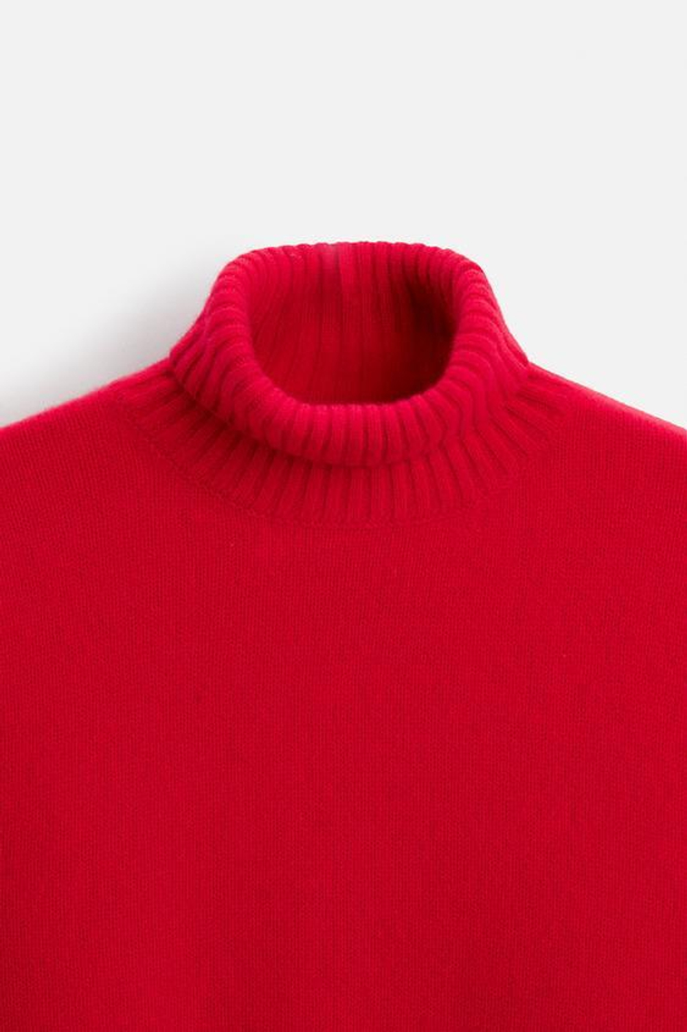 ZARA СВИТЕР ИЗ 100% ШЕРСТИ, КРАСНЫЙ