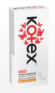 ЕЖЕДНЕВНЫЕ ПРОКЛАДКИ KOTEX ДЕО NORMAL 20ШТ