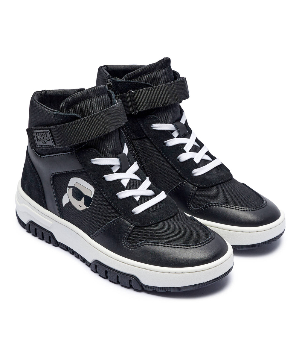 Кожаные кроссовки Karl Lagerfeld Kids - черный(Z30318)