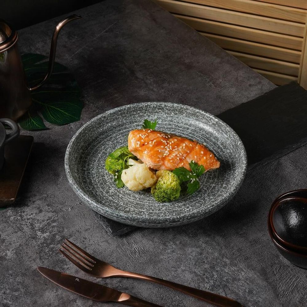 Тарелка с бортом d 23,3 см h3,1 см глазурь Glossy Stone Untouched Taiga P.L. Proff Cuisine [1]