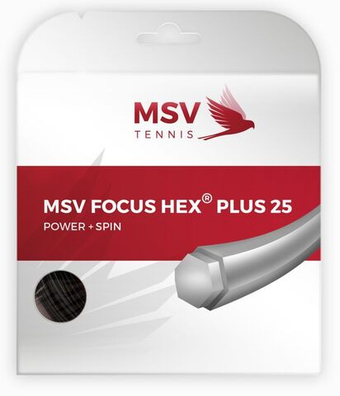 Струны теннисные MSV Focus Hex Plus 25 (12 m) - black
