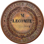 France, Assistance Publique Medal, Charity for the Poor, 1881