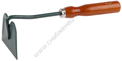 GRINDA 250 мм, углеродистая сталь, прямое лезвие, деревянная ручка, садовая мотыжка (8-421231)