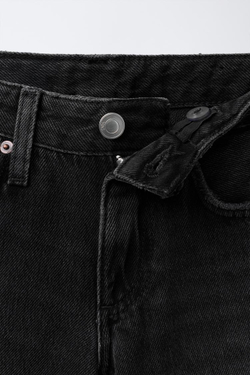 ZARA ДЖИНСЫ WIDE LEG, ЧЕРНЫЙ