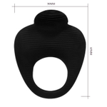 Чёрное эрекционное виброкольцо Thimble (Цвет: черный)