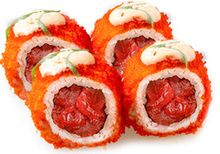 Ролл тар-тар из тунца с соусом &quot;юдзу&quot;, 4шт