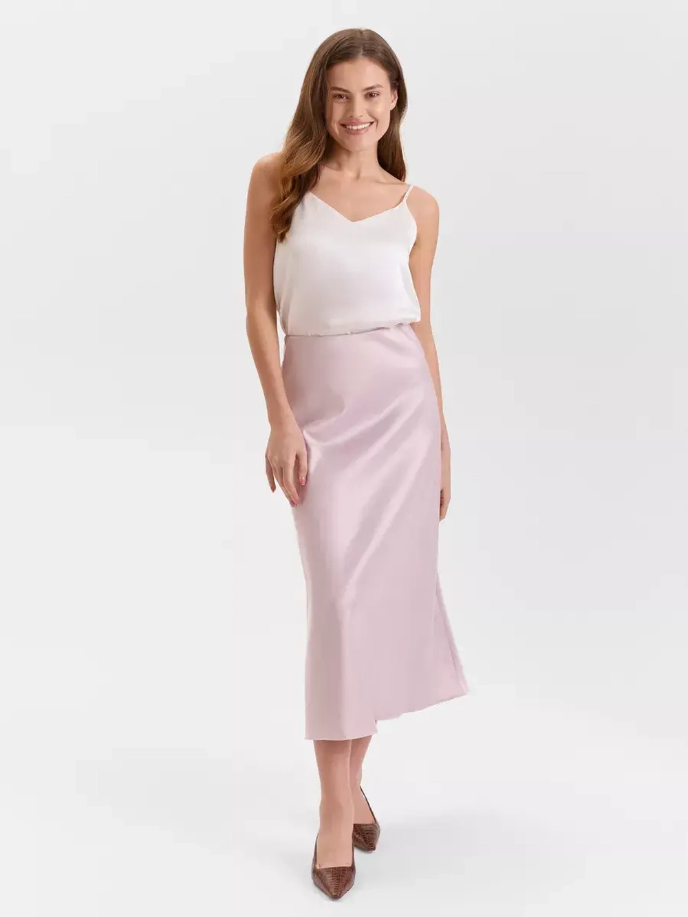 Топ вечерний под пиджак на бретельках шелковый