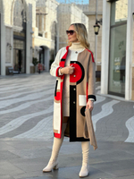 Пальто цветное из шерсти