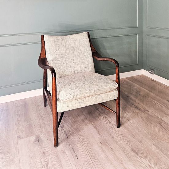 Кресло Finn Juhl Model45 RS217 Canva ясень и бежевая рогожка