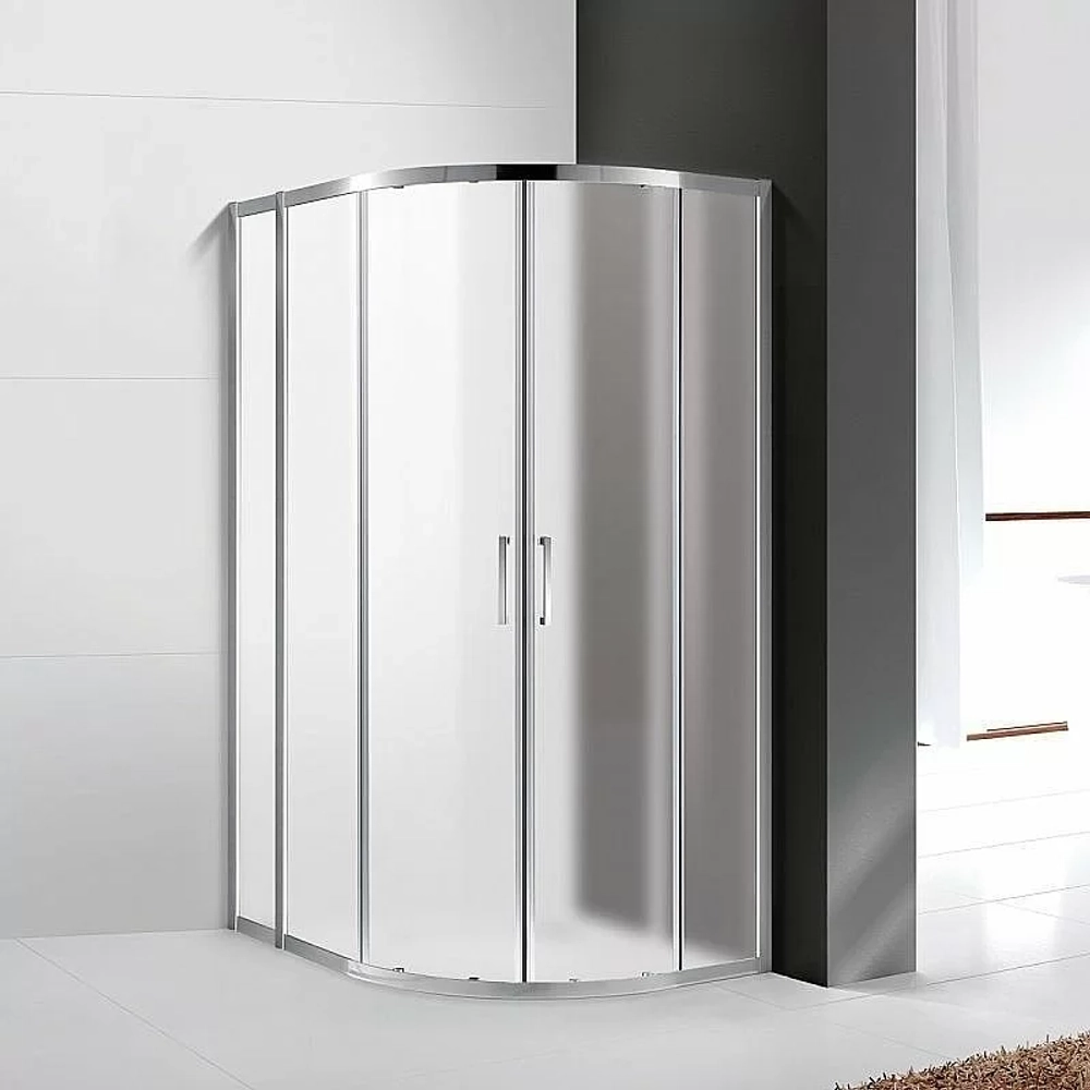 Душевой уголок Cezares Molveno 100x80 MOLVENO-RH-2-100/80-P-Cr стекло рифленое матовое/профиль хром