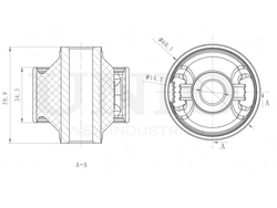 Сайлентблок задний переднего нижнего рычага UNIO RMP-20499