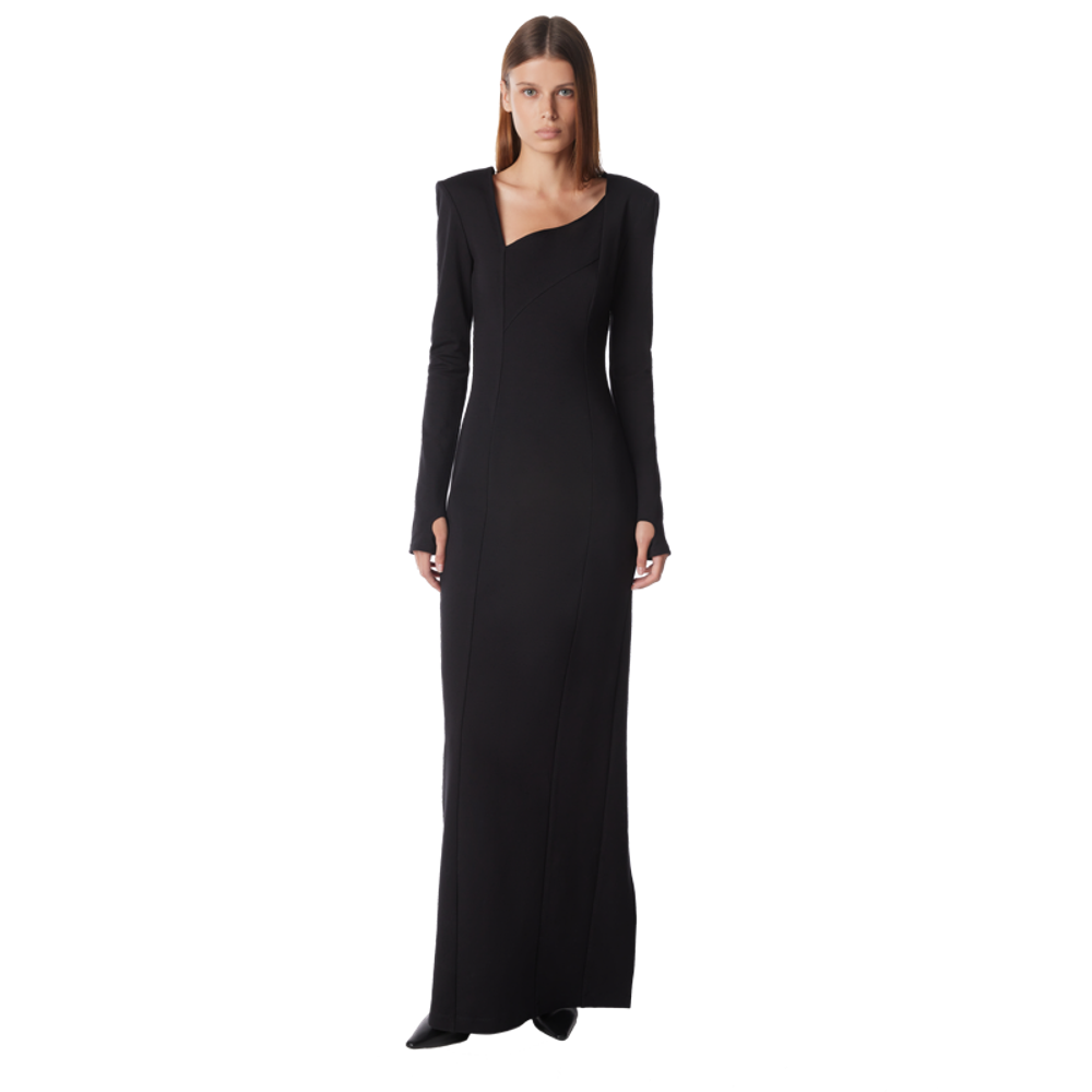 Платье с вырезом из джерси