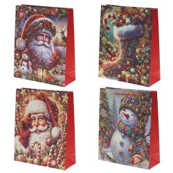 GAEM Пакет подарочный (бумага 210г/м2, блок 12шт), L18 W8,5 H23 см, 4в.