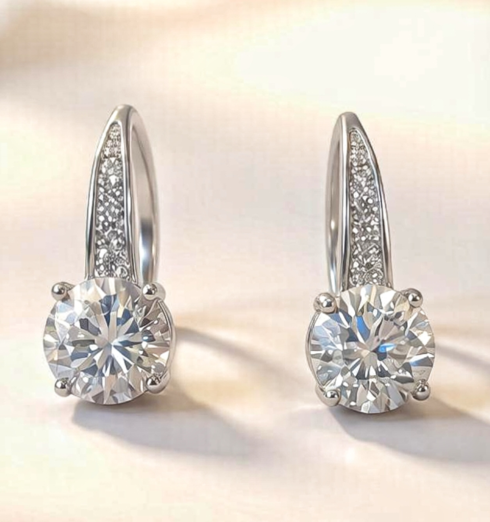 Ювелирные серьги из серебра 925 пробы