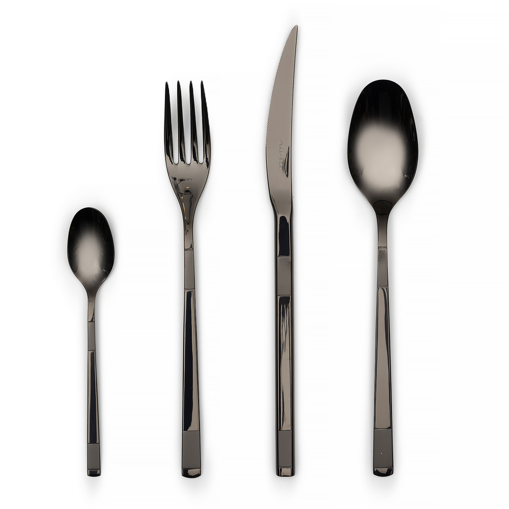 Набор CAPRI black 70-71 столовые приборы Belo Inox Черный