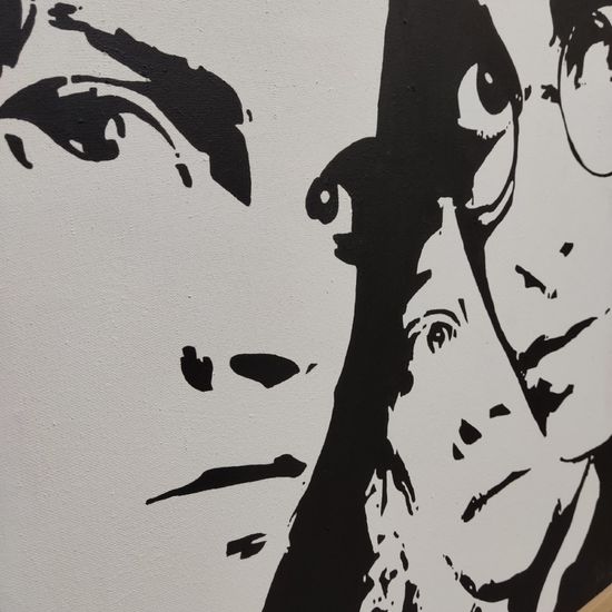 Картина авторская на холсте Гарри Поттер ч/б (70х70см)